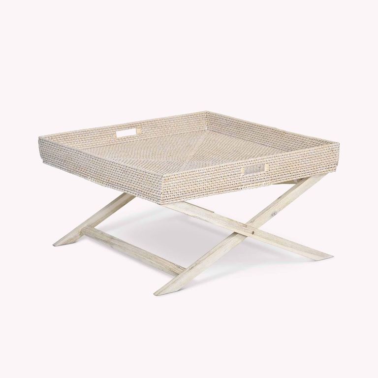 Wittering Rattan Coffee Tray Table with Stand Square