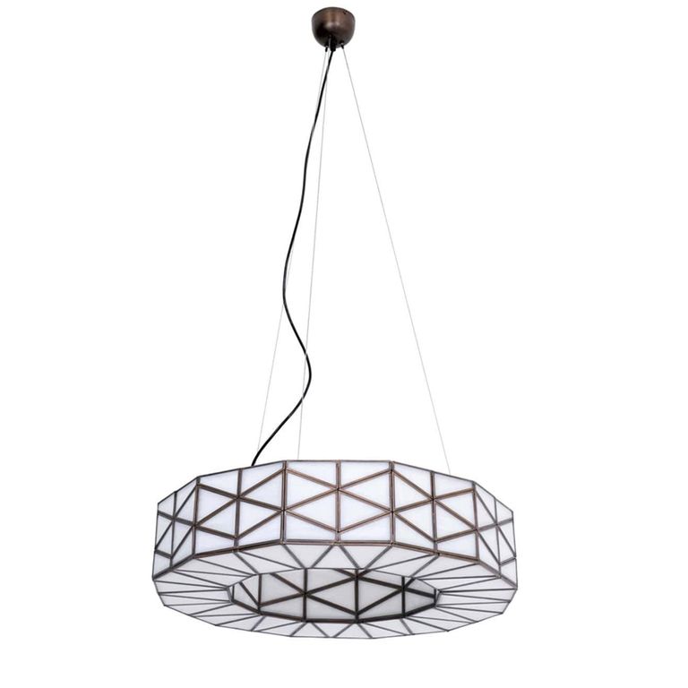 Solaria Chandelier - Round - Copper - Glass and Metal