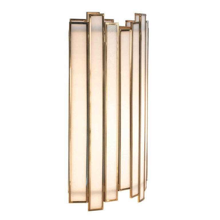 Lima Wall Lamp - Antique Brass - Glass and Metal