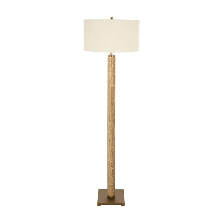 Loren Cream Marble Shade Floor Lamp