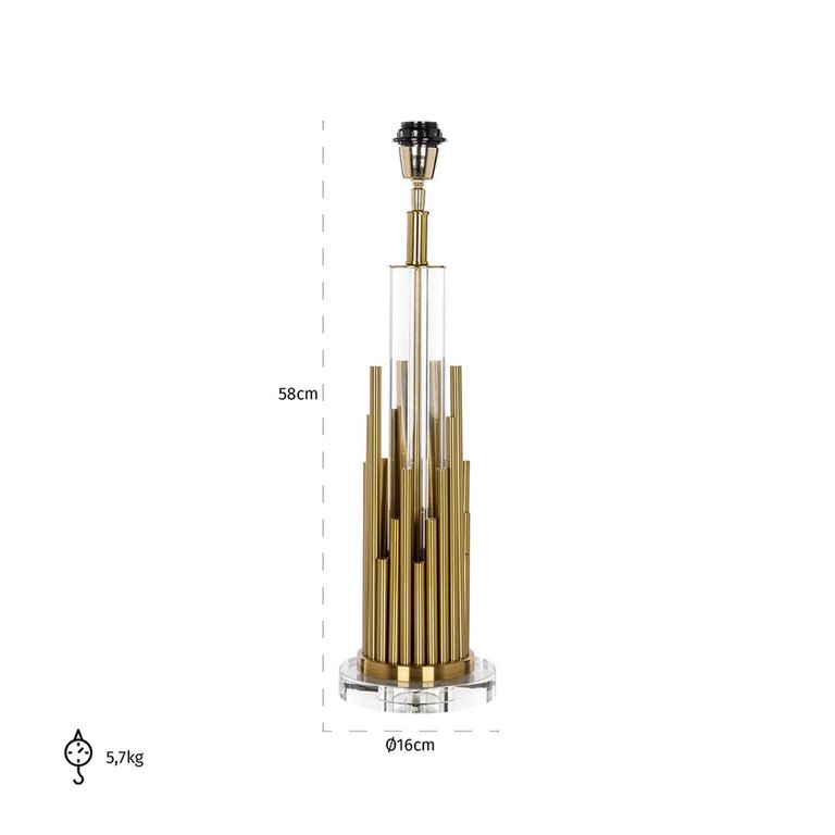 Dex Brushed Gold Table Lamp