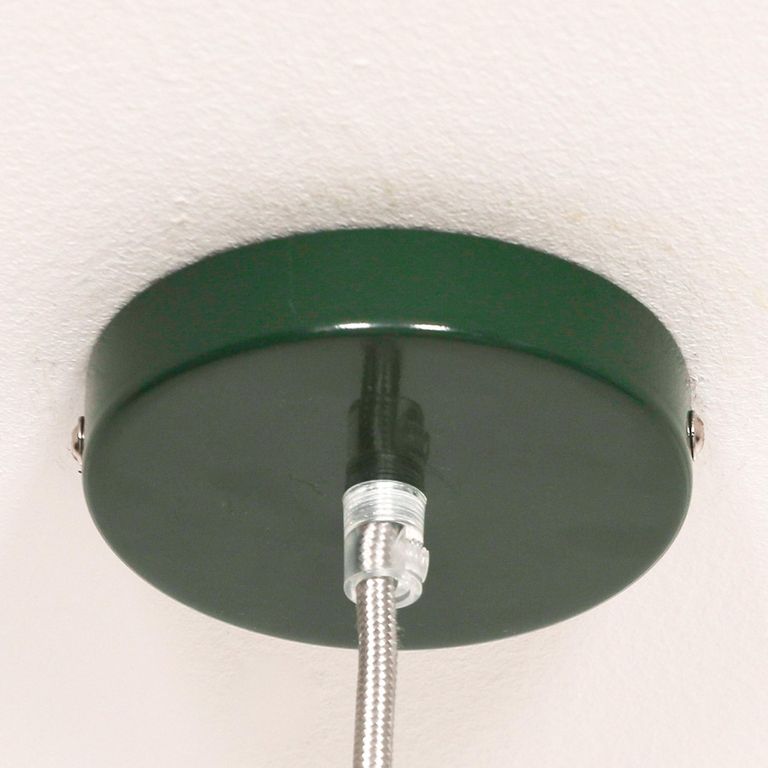Fishermans Ceiling Light - British Green Painted Metal