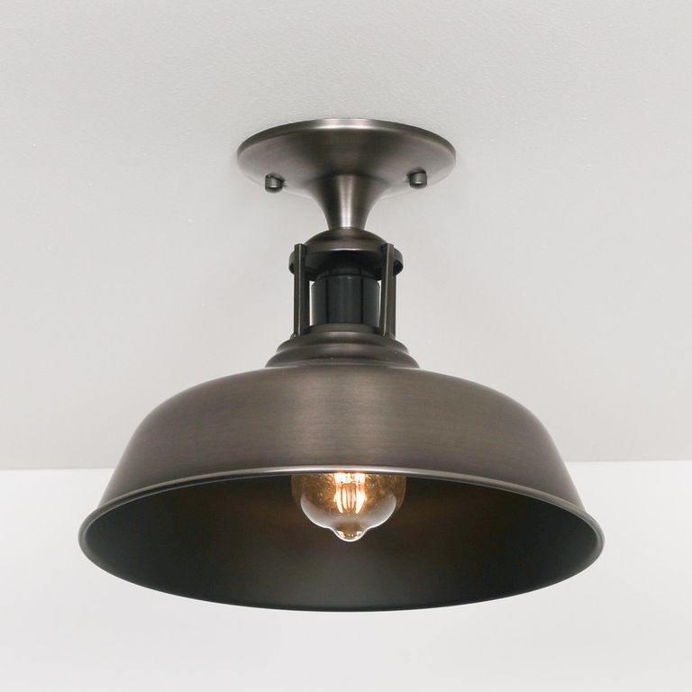 Ceiling Light - Brushed Silver Metal