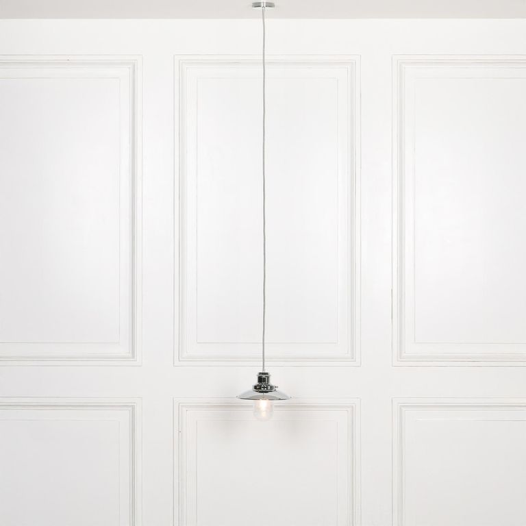 Fishermans Ceiling Light - Chrome Metal