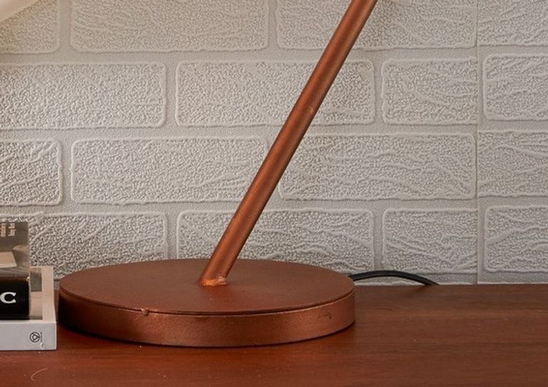 Copper Lacquered Metal Table Lamp
