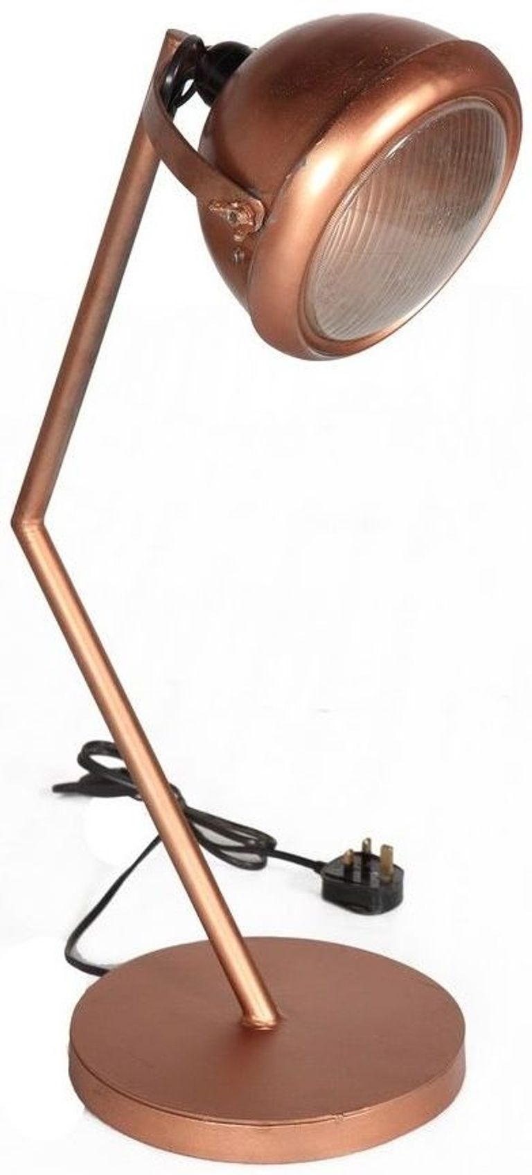 Copper Lacquered Metal Table Lamp