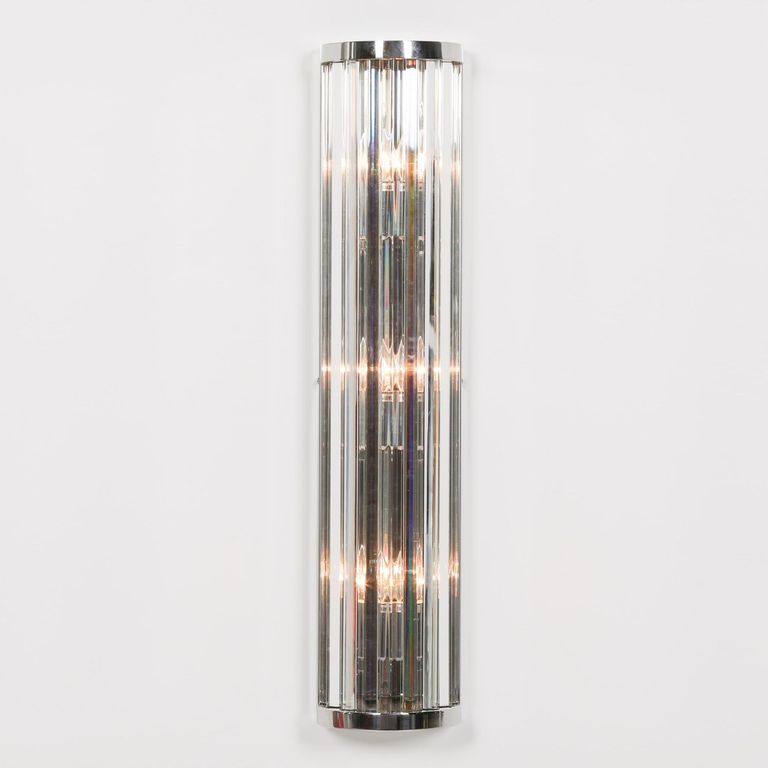 Deco Wall Light - Chrome and Glass - 71cm