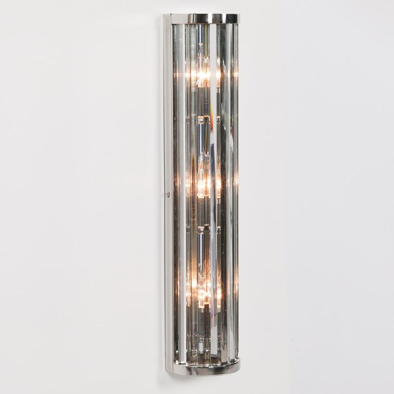 Deco Wall Light - Chrome and Glass - 71cm