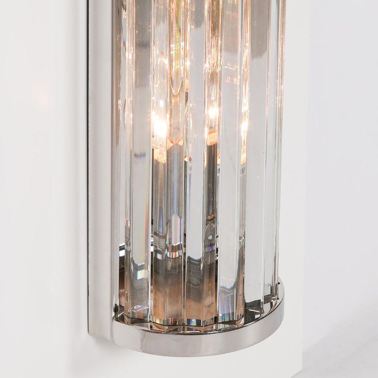 Deco Wall Light - Chrome and Glass - 71cm