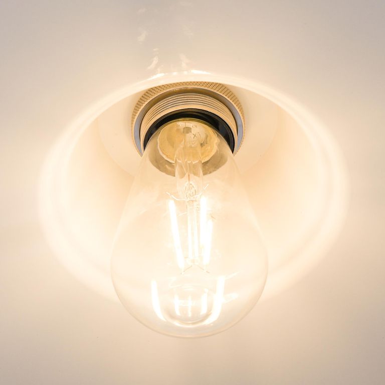 Factory Style Pendant Light - Grey Painted Metal - 46cm