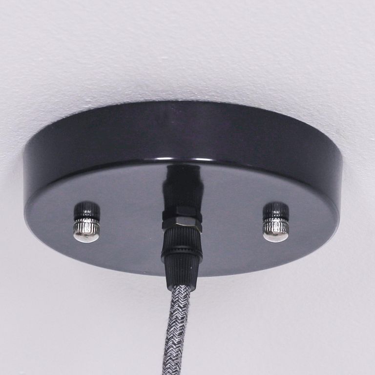 Factory Style Pendant Light - Royal Blue Painted Metal - 46cm