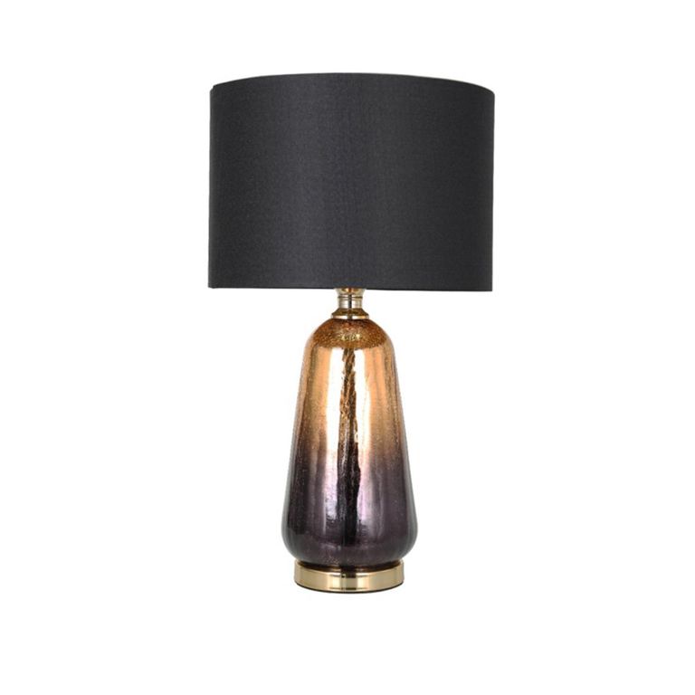 Table Lamp - Gold and Black Ombre Glass