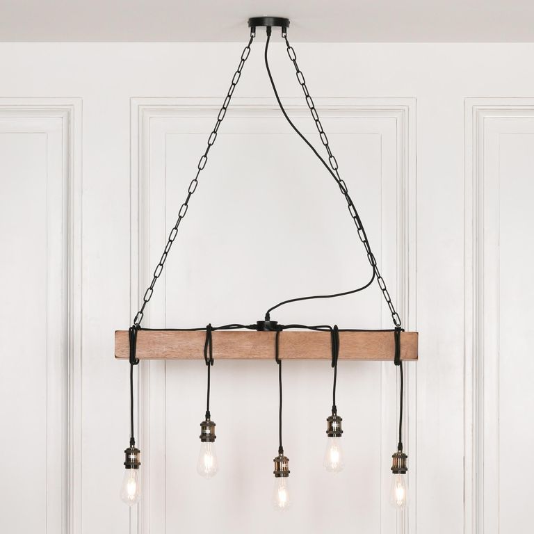 Ceiling Light - Industrial Style - Wooden