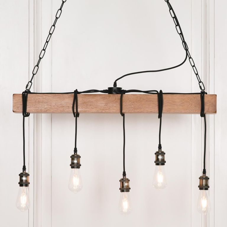 Ceiling Light - Industrial Style - Wooden