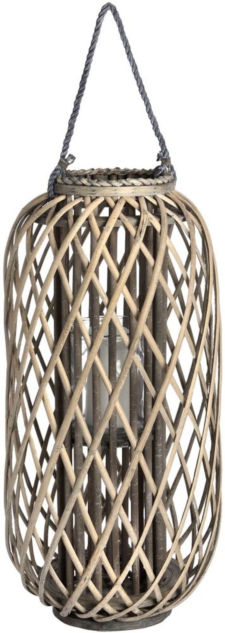 Large Standing Wicker Lantern