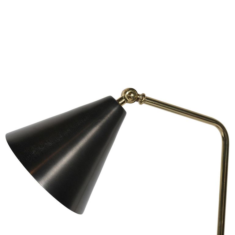 Amelie Floor Lamp - Grey Metal with Table