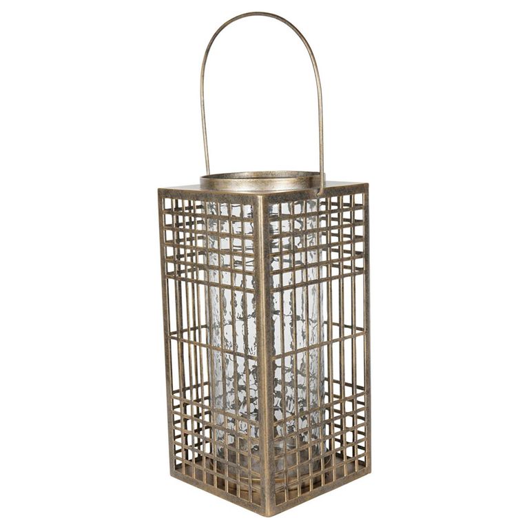 Barossa Lantern - Fretwork - Aged Gold Metal
