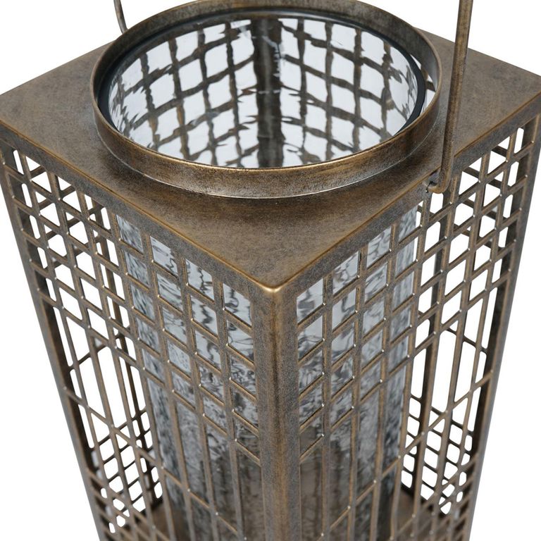 Barossa Lantern - Fretwork - Aged Gold Metal