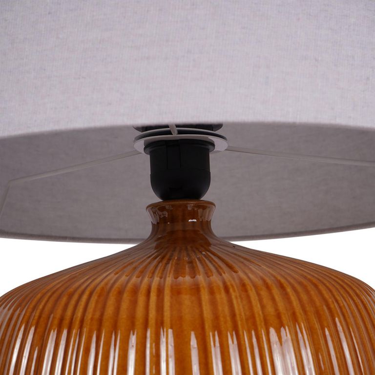 Bruno Table Lamp - Burnt Ochre Ceramic