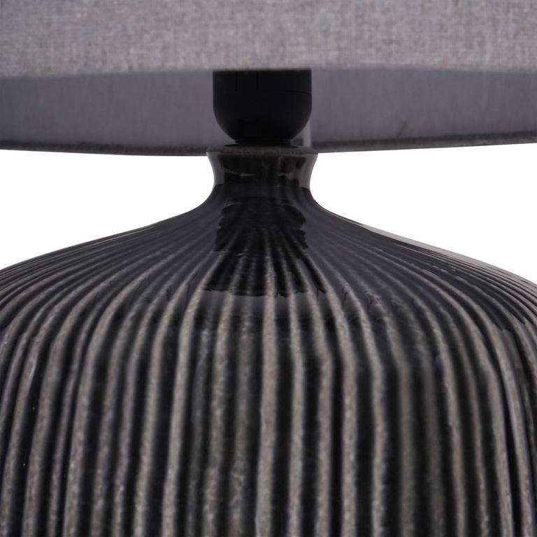 Bruno Table Lamp - Charcoal Ceramic