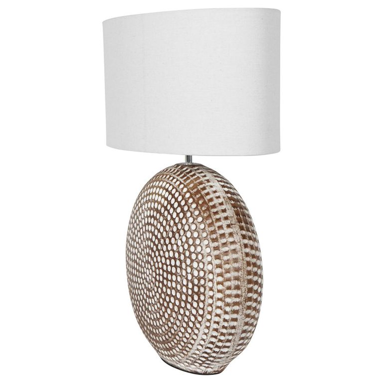 Chariot Table Lamp - Brown Ceramic - Large