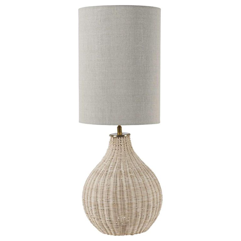 Natural Rattan Table Lamp - Large