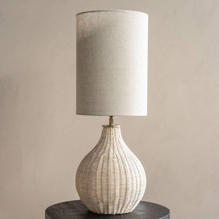 Natural Rattan Table Lamp - Large
