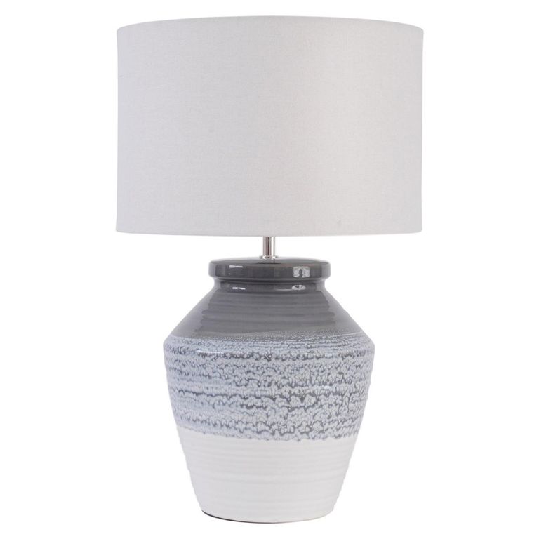 Skyline Table Lamp - Grey and Blue Ceramic