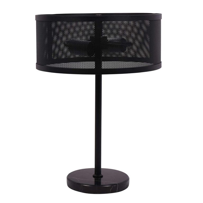 Storm Table Lamp - Mesh Black Metal