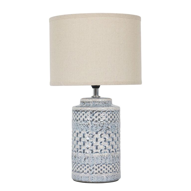 Stormy Table Lamp - Blue and Grey Ceramic