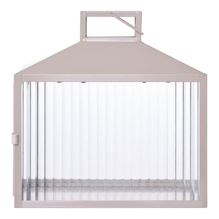 Lucca Lantern - Glass - Grey