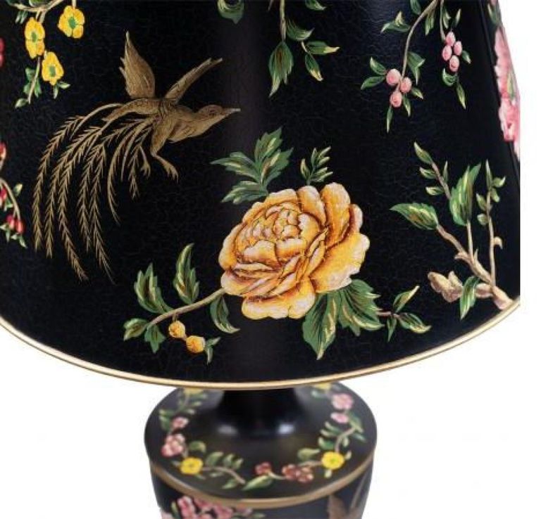 Meerut Black Lyre Bird Design Lamp