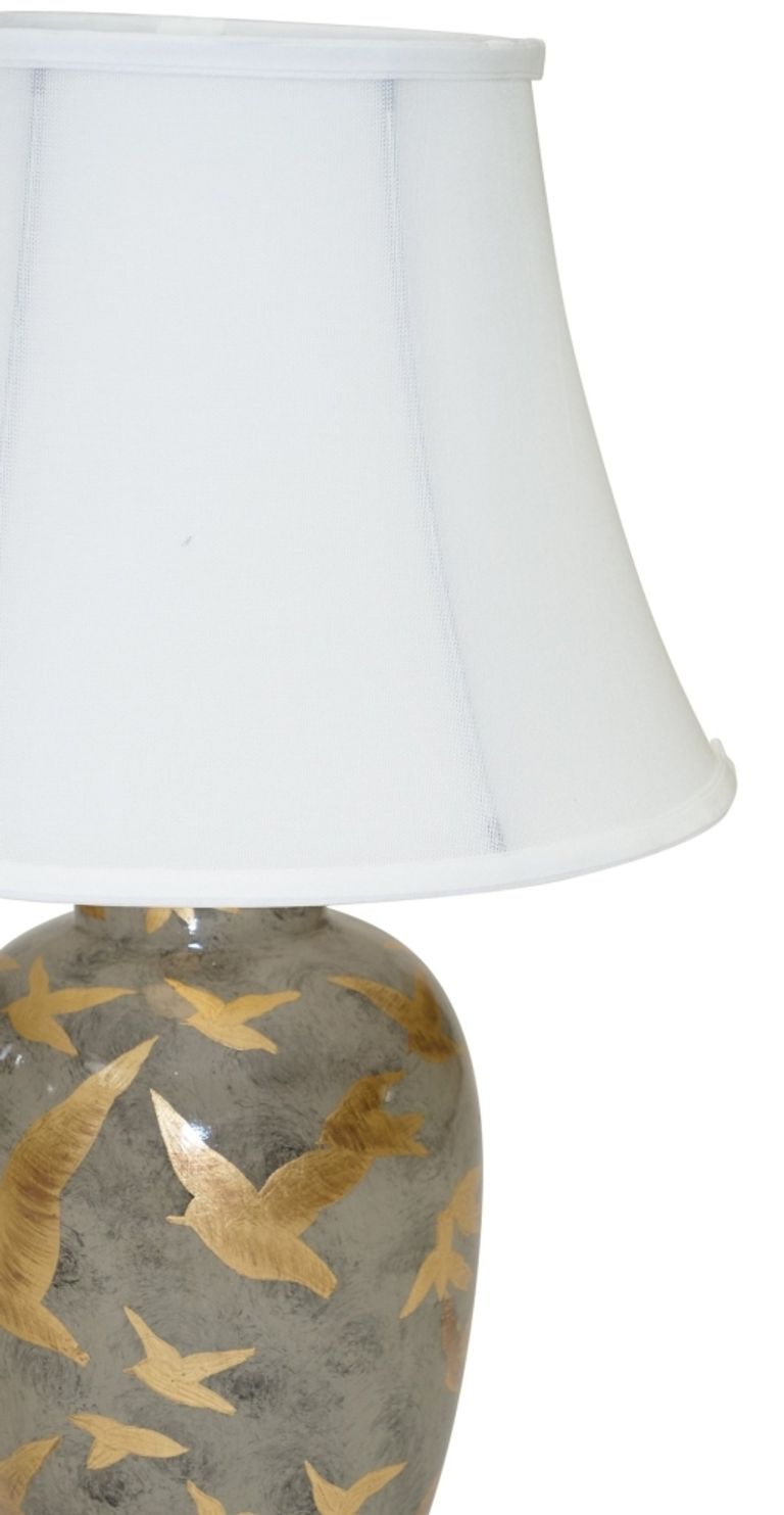 Ashford Ceramic Table Lamp - Charcoal Grey