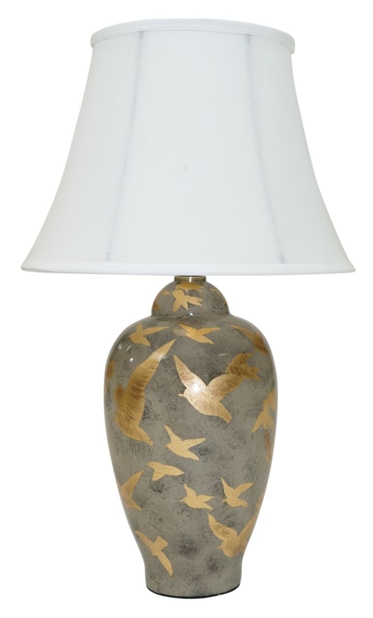 Ashford Ceramic Table Lamp - Charcoal Grey
