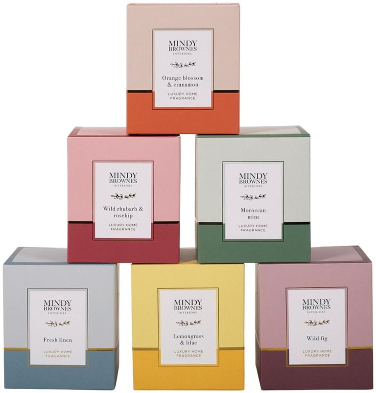 Moroccan Mint Candle - White Glass - Set of 6