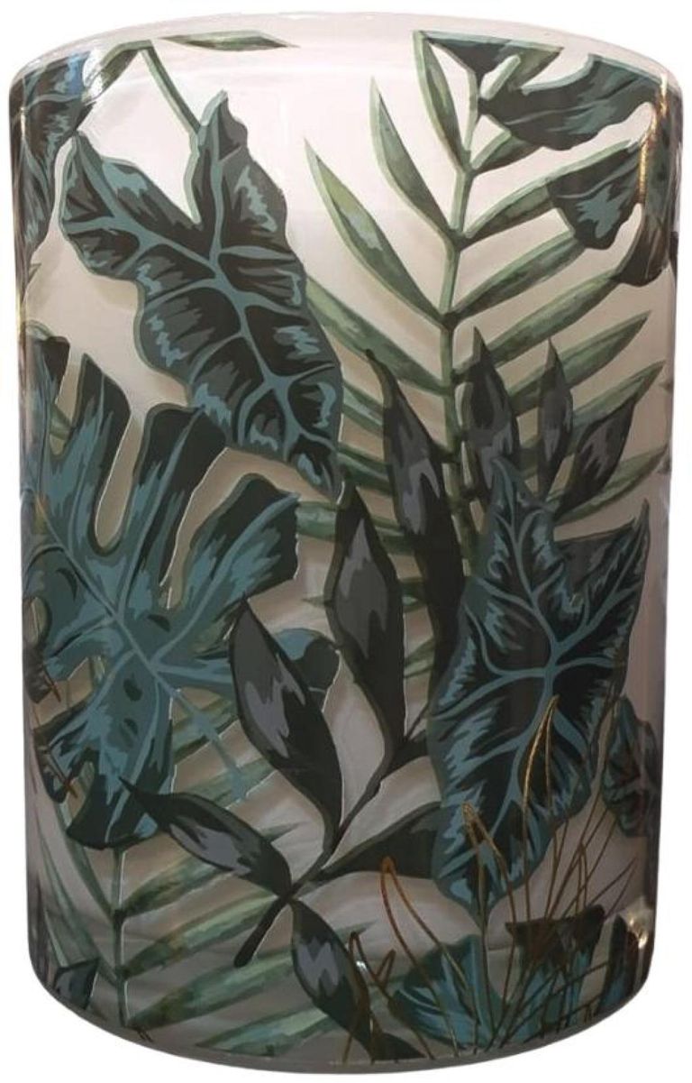 Secret Forest Candle - White and Green - Large Leaves - Set of 6