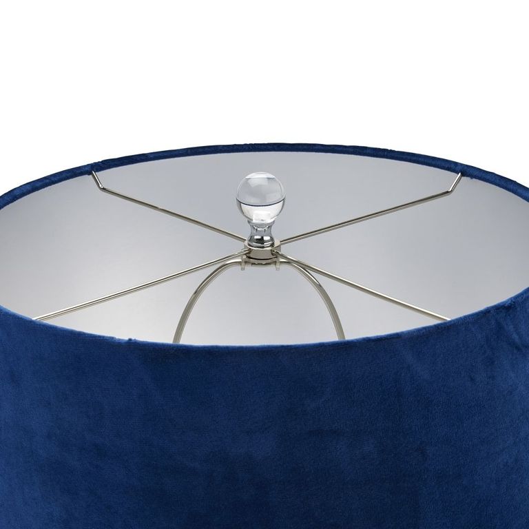 Moe Shadows Table Lamp with Navy Blue Lampshade