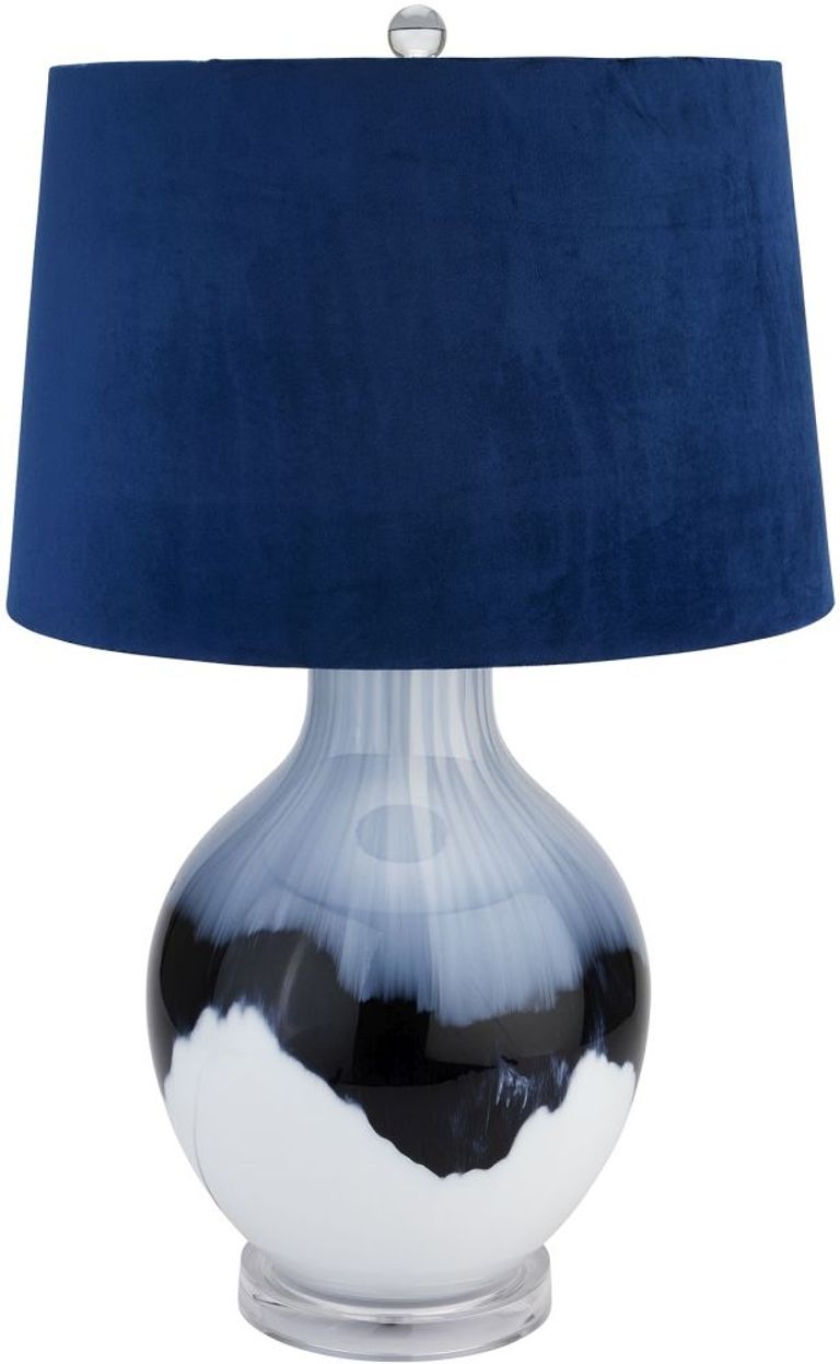 Moe Shadows Table Lamp with Navy Blue Lampshade