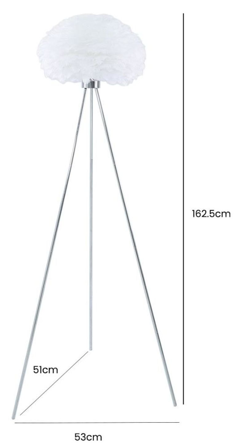 Floor Lamp - Tripod - White Shade