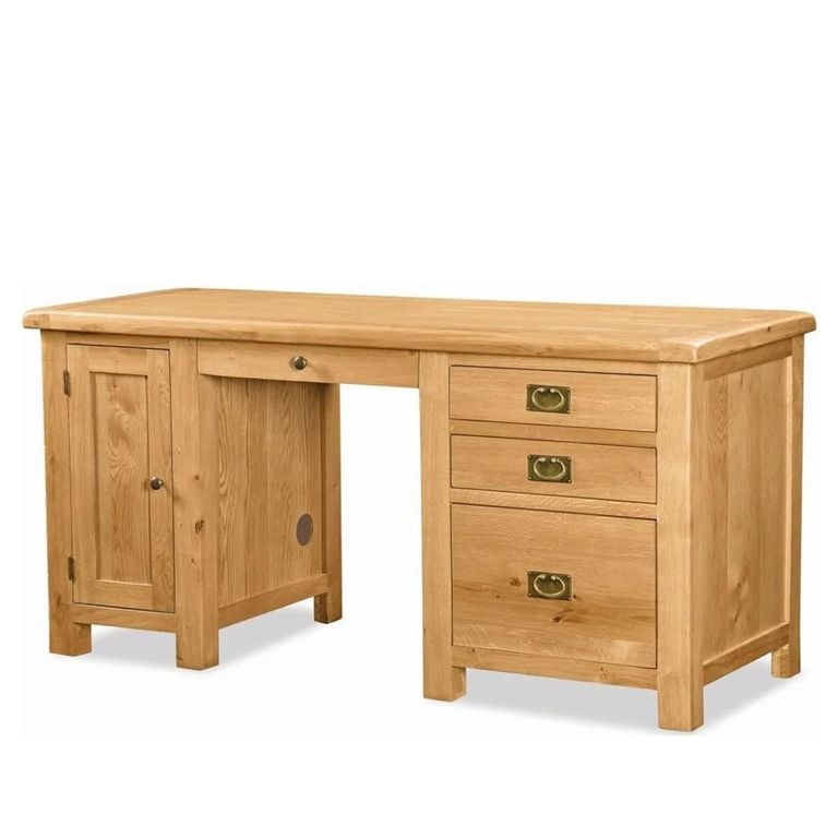 Salisbury Premium Double Desk - Oak