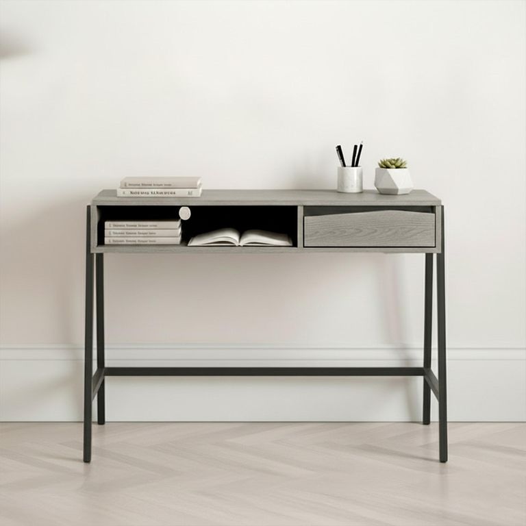 Brooklyn Writing Desk - 1 Drawer - Grey Oak