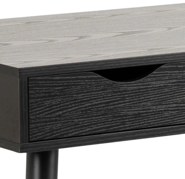 Neptun Office Desk - 3 Drawer - Black