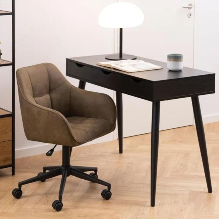 Neptun Office Desk - 3 Drawer - Black