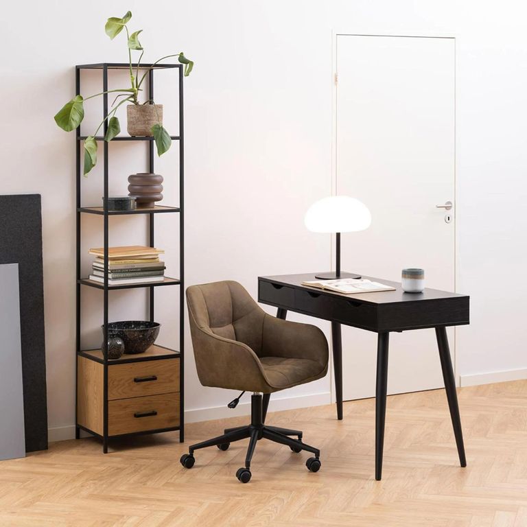 Neptun Office Desk - 3 Drawer - Black