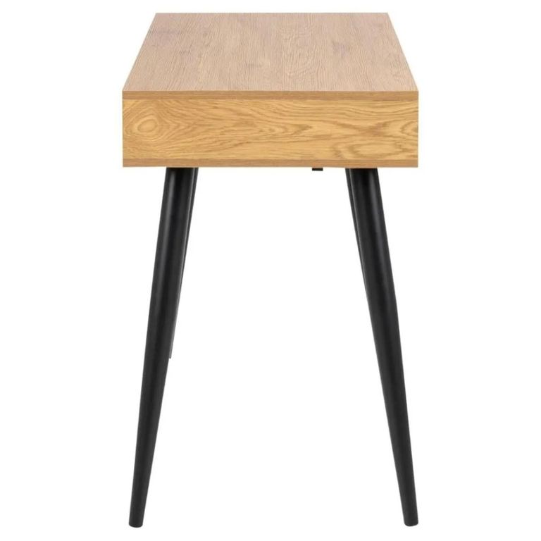 Neptun Office Desk - 3 Drawer - Oak and Black