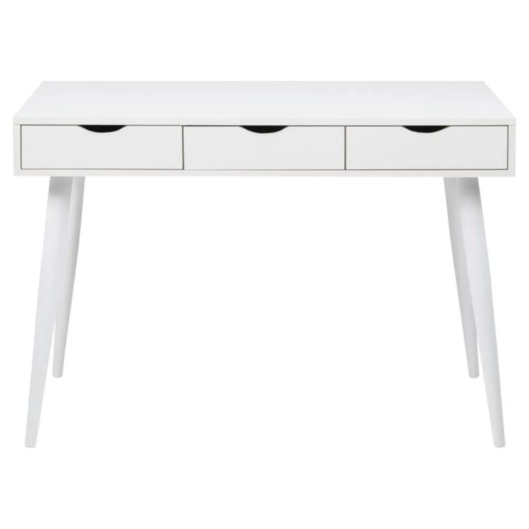 Neptun Office Desk - 3 Drawer - White