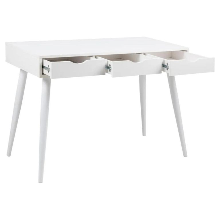 Neptun Office Desk - 3 Drawer - White