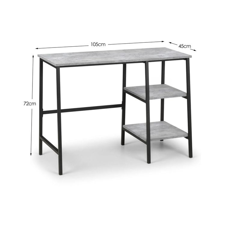 Staten Writing Desk - Concrete Effect