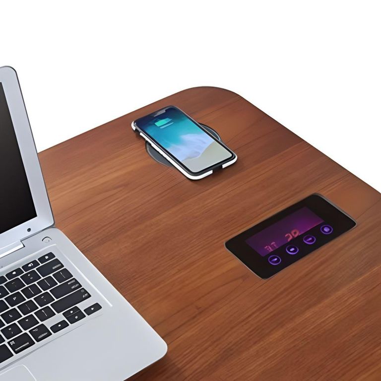 San Francisco Charging Desk - Walnut - Bluetooth Speaker - PC711