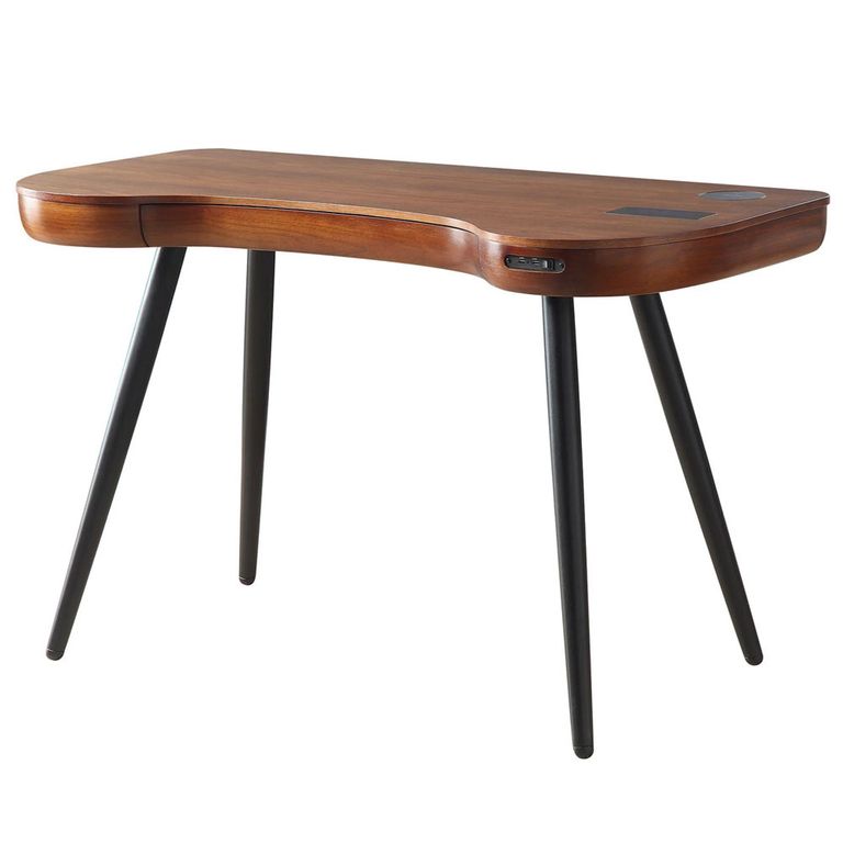 San Francisco Charging Desk - Walnut - Bluetooth Speaker - PC711